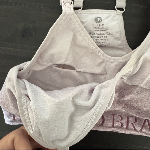 Kindred Bravely Ombre Purple Nursing Bra Medium Maternity Clip Down Support - Picture 6 of 10